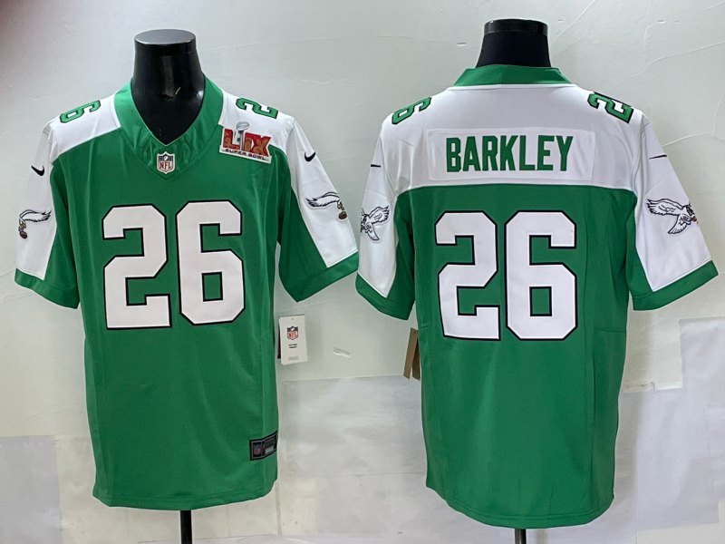 Men 2025 Philadelphia Eagles #26 Barkley green Nike Limited NFL Jersey style 005